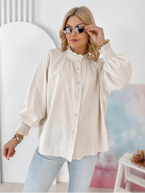 SHIRT CORDUROY CANNE BEIGE