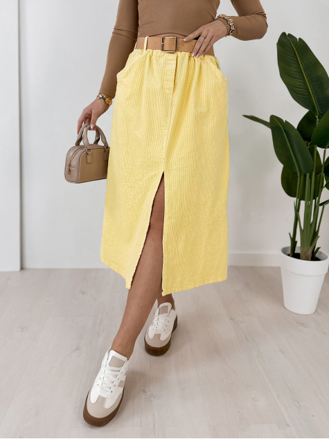JUPE CORDUROY TIBES JAUNE