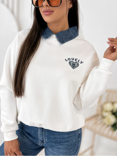 SWEATSHIRT LOVELLY ECRU