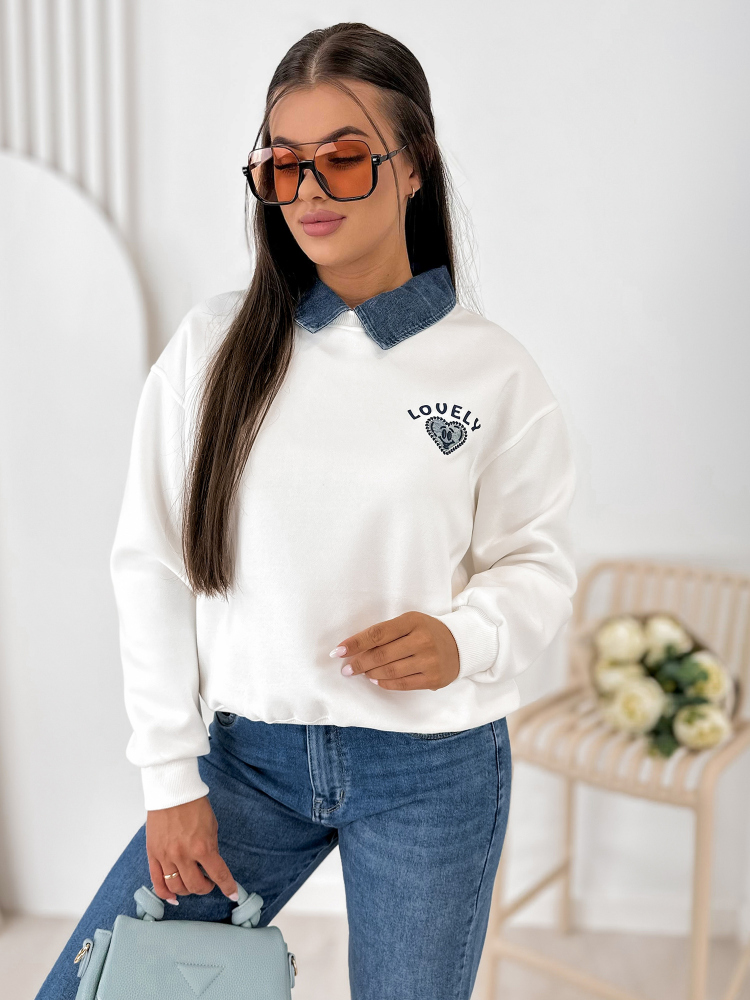 SWEATSHIRT LOVELLY ECRU