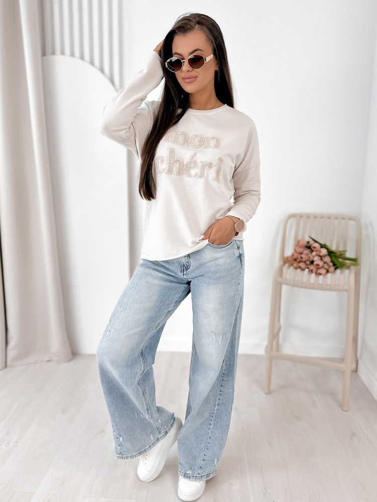 BLOUSE MONCHERI BEIGE