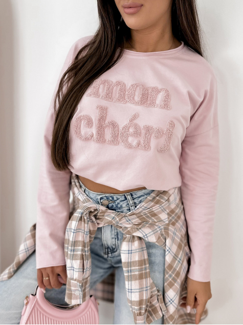 BLOUSE MONCHERI ROSE POUDRE