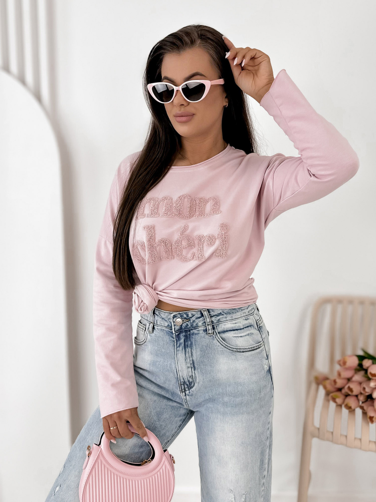 BLOUSE MONCHERI POWDER PINK