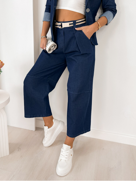 PANTALON FONTAINE BLEU MARINE