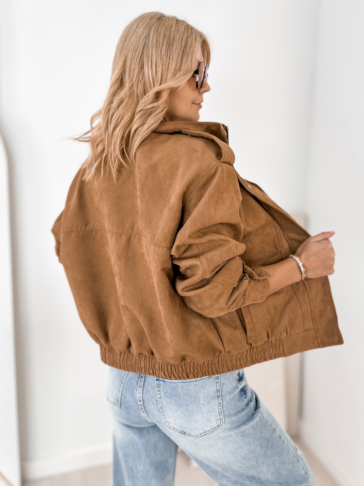 VESTE SUEDE CARMEN CARAMEL
