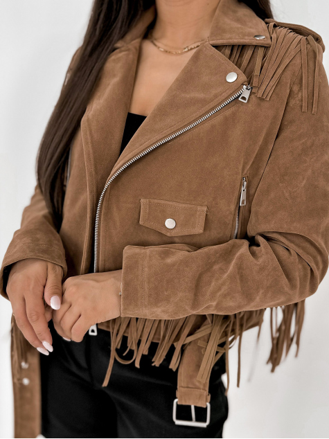 VESTE SUEDE SUNDANCE CARAMEL