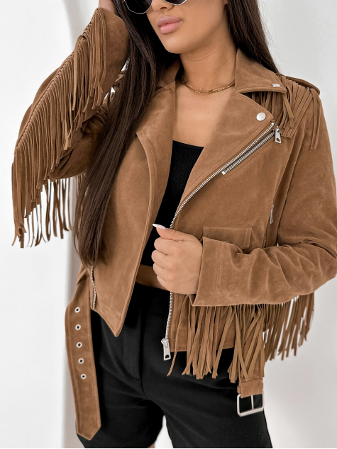 JACKET SUEDE SUNDANCE CARAMEL