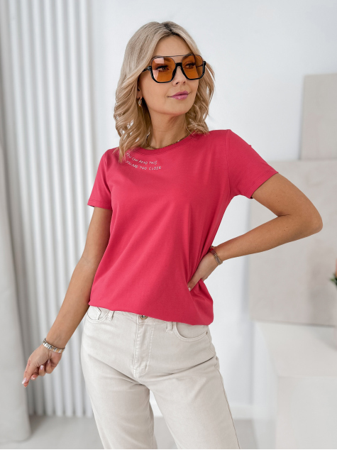 BLUSE MANRICO HIMBEERROTE