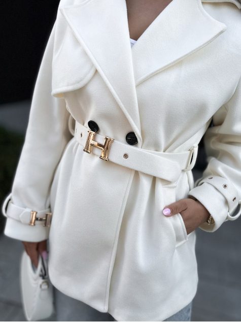 MANTEAU LANCASTER ÉCRU