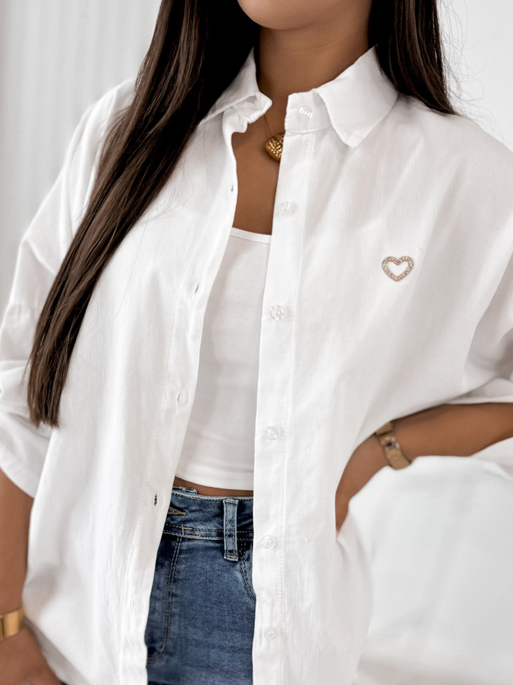 SHIRT CORDUROY APOLINARE WHITE