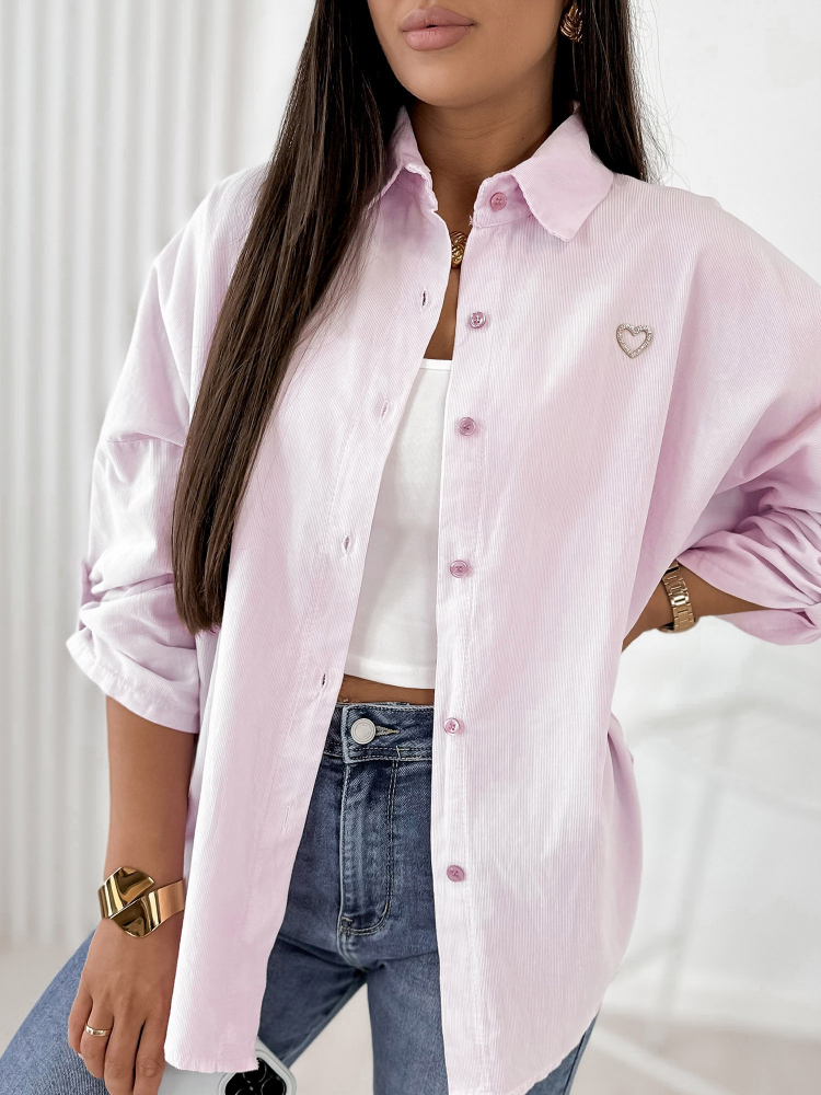 SHIRT CORDUROY APOLINARE POWDER PINK