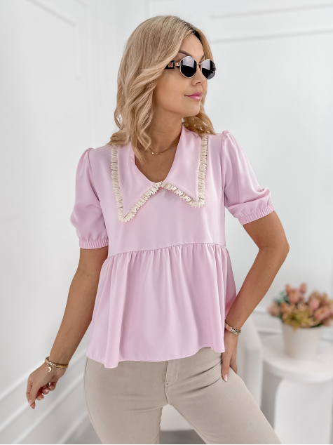 BLOUSE CARDINI ROSE POUDRE