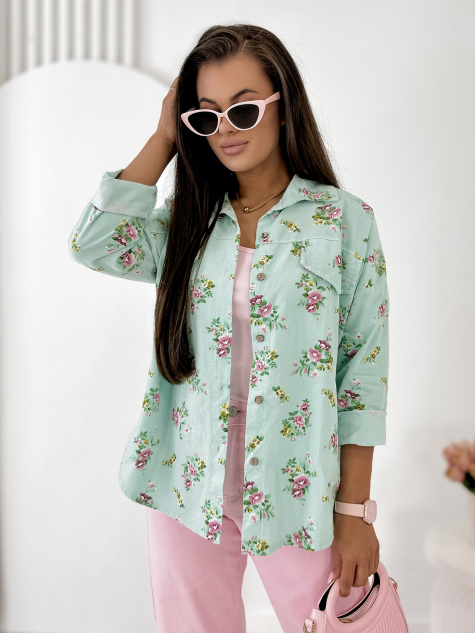 HEMD GARDINI AUS STRICK MINTFARBENE
