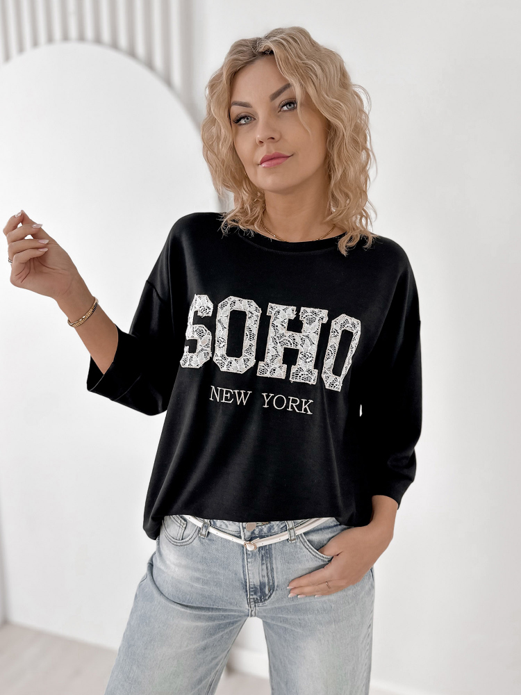 BLOUSE ALCAZAR BLACK