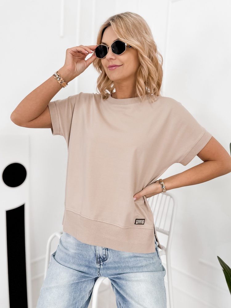 BLOUSE VINGE BEIGE