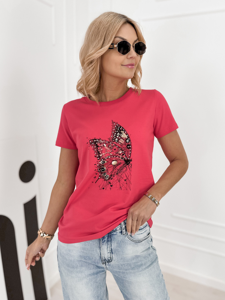 BLOUSE PUEBLO FRAMBOISE