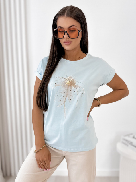 BLUSE ALDISS BLAU