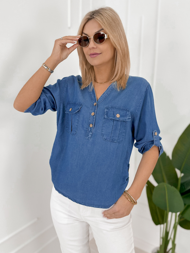 BLUSE RAMSAY BLAU