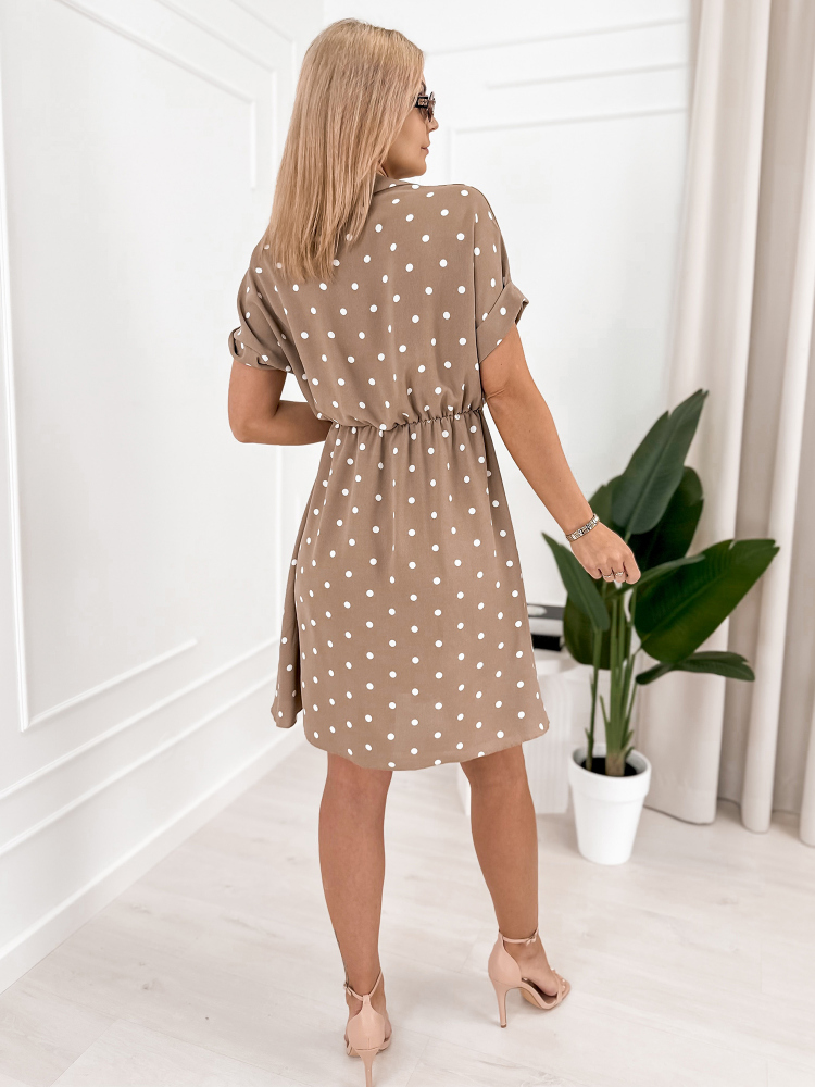 DRESS VALERIA DARK BEIGE