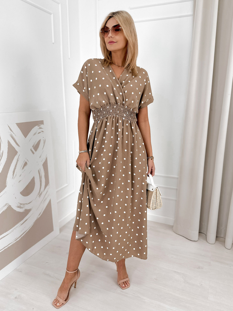 ROBE ALEJANDRO BEIGE FONCÉ