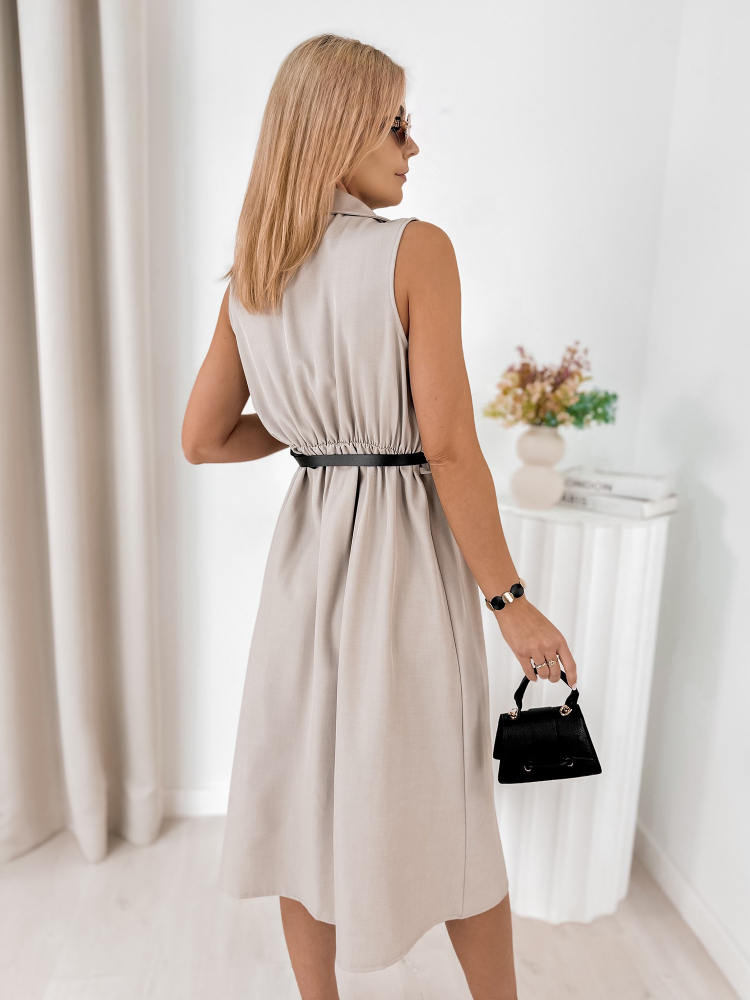 DRESS FALCONE DARK BEIGE