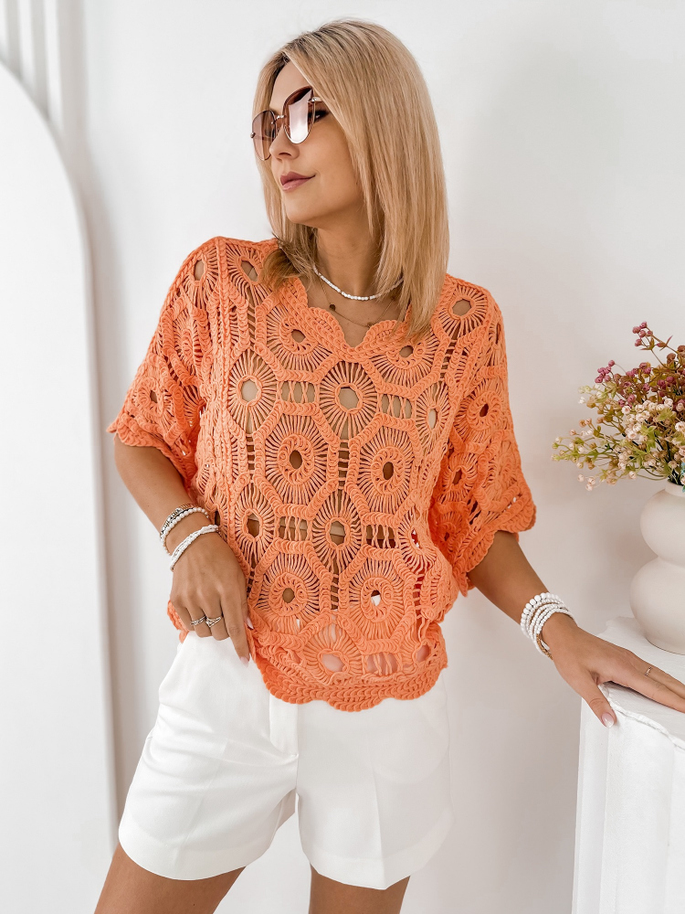 BLUSE BASTIEN ORANGEFARBENE
