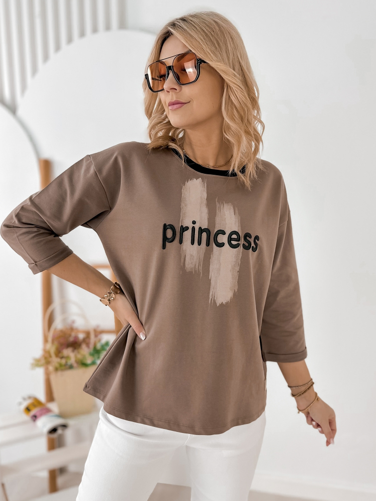BLUSE CAPELLA BRAUNE