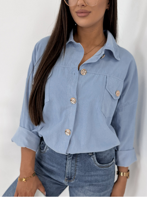JACKET CORDUROY GERALDINE BLUE