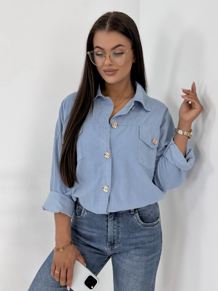 JACKET CORDUROY GERALDINE BLUE