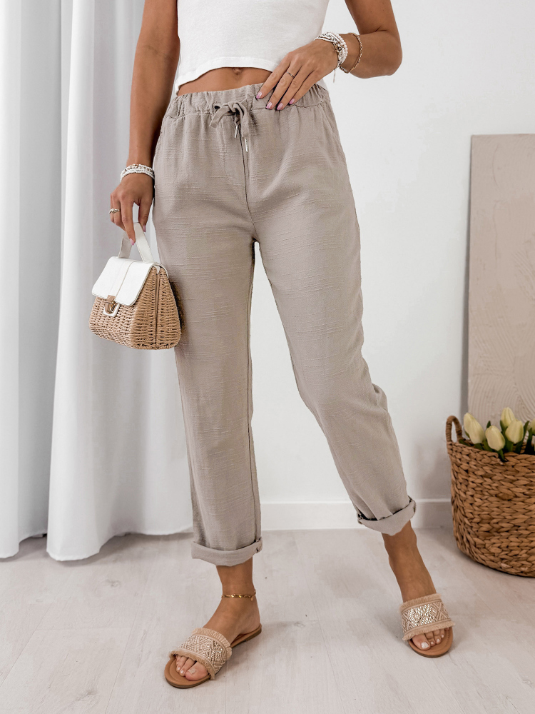 PANTALONI SELNA LATTE