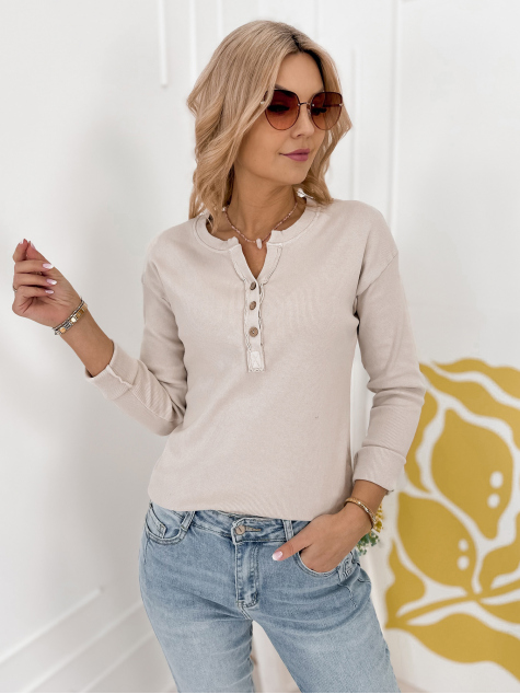 BLOUSE CLARA DARK BEIGE