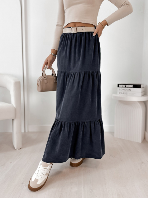 FUSTA CORDUROY YOSELLE ALBASTRU MARIN