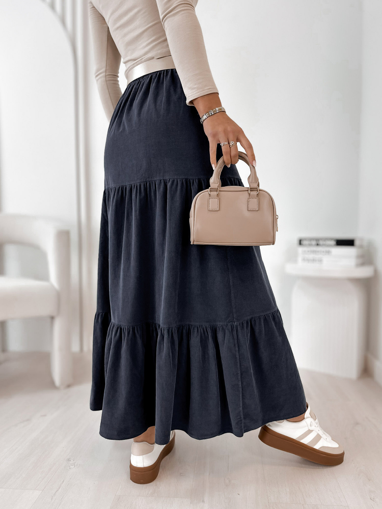 FUSTA CORDUROY YOSELLE ALBASTRU MARIN
