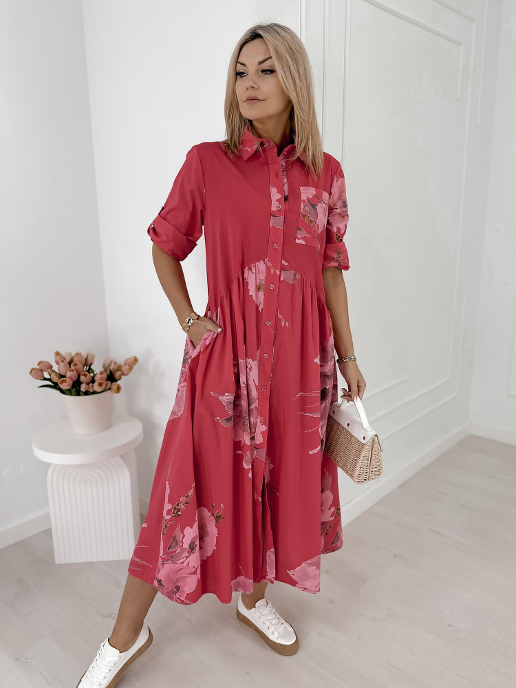 DRESS MURRAY RASPBERRY