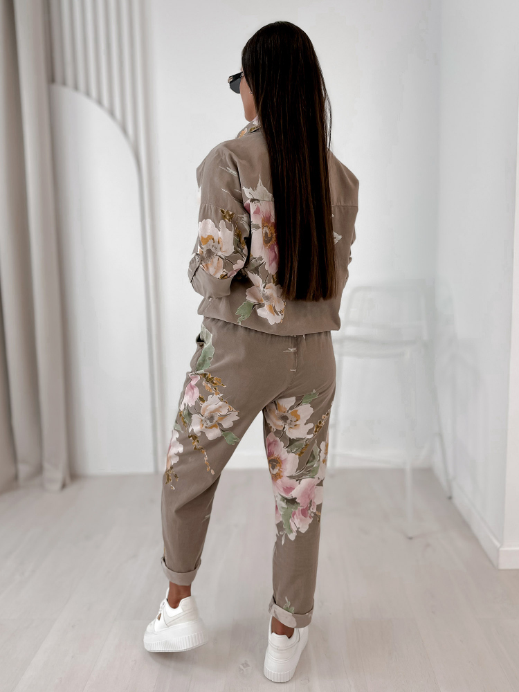 SET CORDUROY REMIO DARK BEIGE