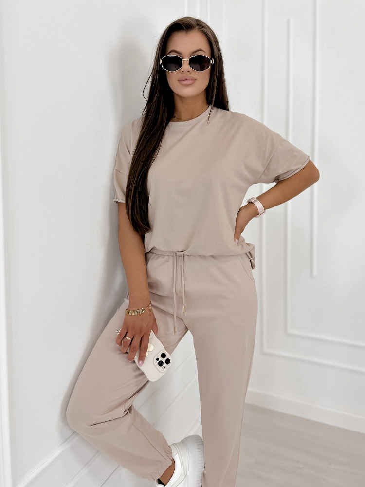 KOMPLET ŠATY SOVOY DRESS BÉŽOVÝ