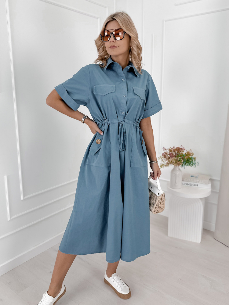 KLEID ARMAND BLAU