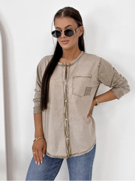 CHEMISE TARYN BEIGE FONCÉ