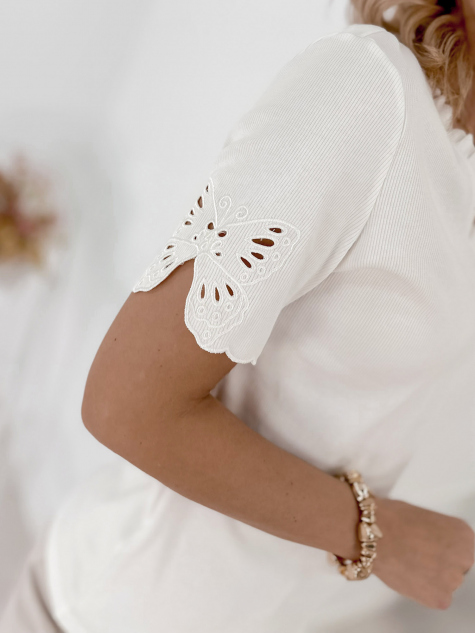 BLOUSE THERON ECRU