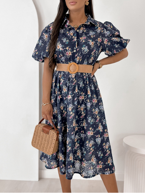 KLEID KERIS NAVY BLAU