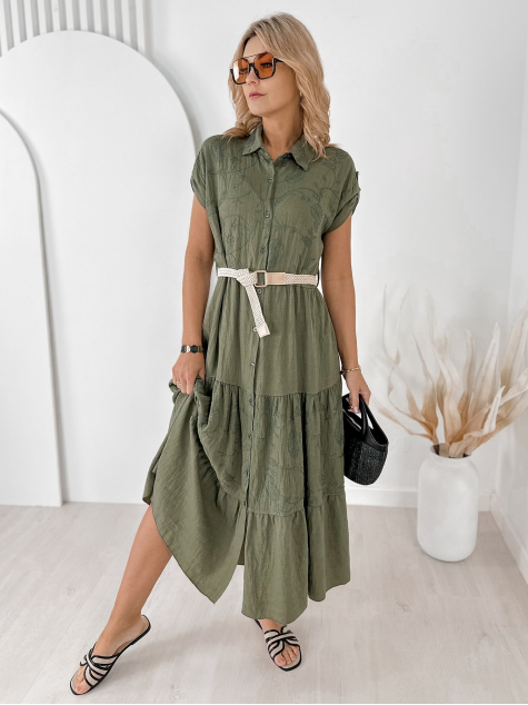 DRESS FOXEN KHAKI