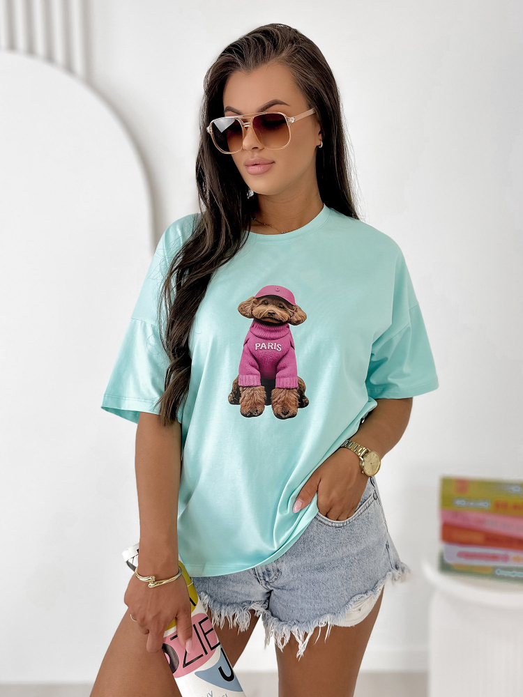 BLUSE LETIE MINTFARBENE