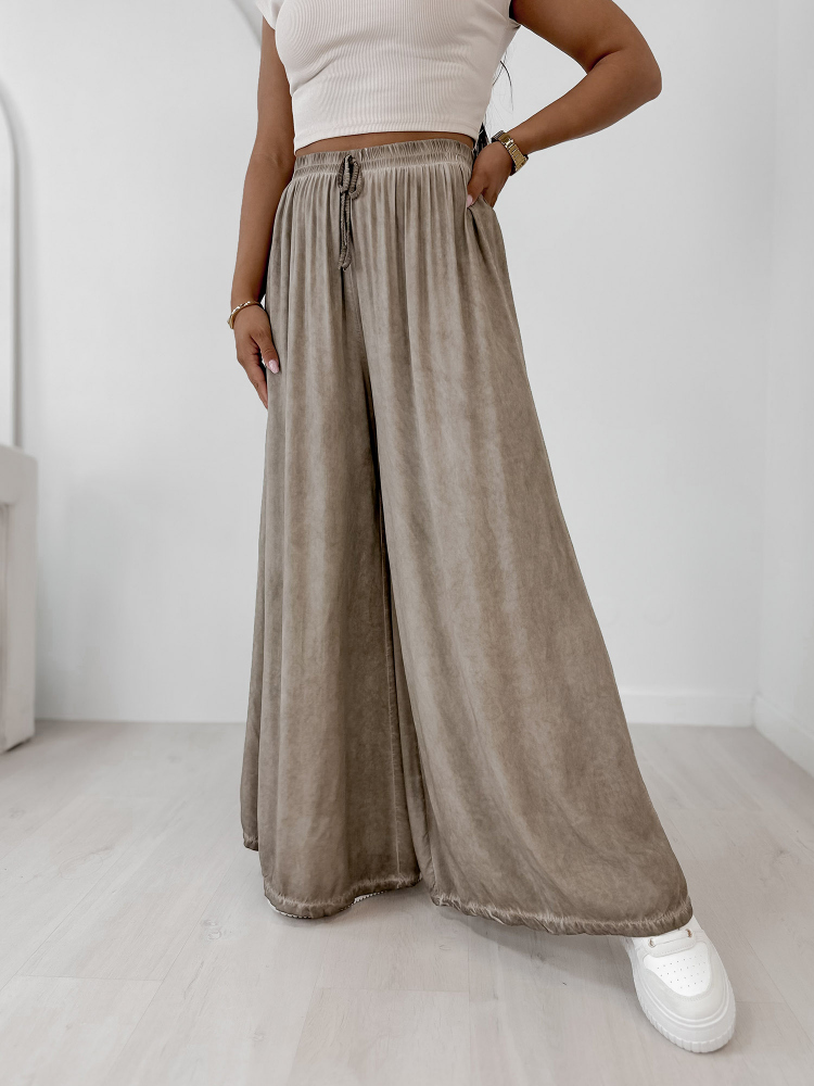 PANTALON ARINELE BEIGE FONCÉ