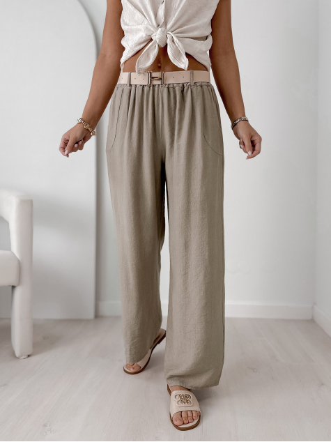 PANTALON BASIL BEIGE FONCÉ