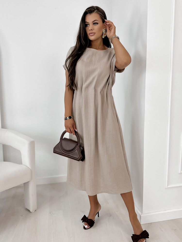 DRESS CANDIDE DARK BEIGE