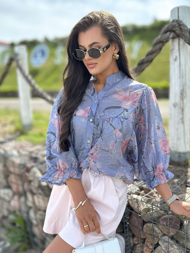 BLOUSE TWIST BLUE