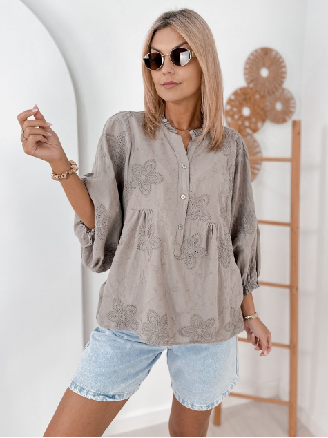BLOUSE WERTER DARK BEIGE