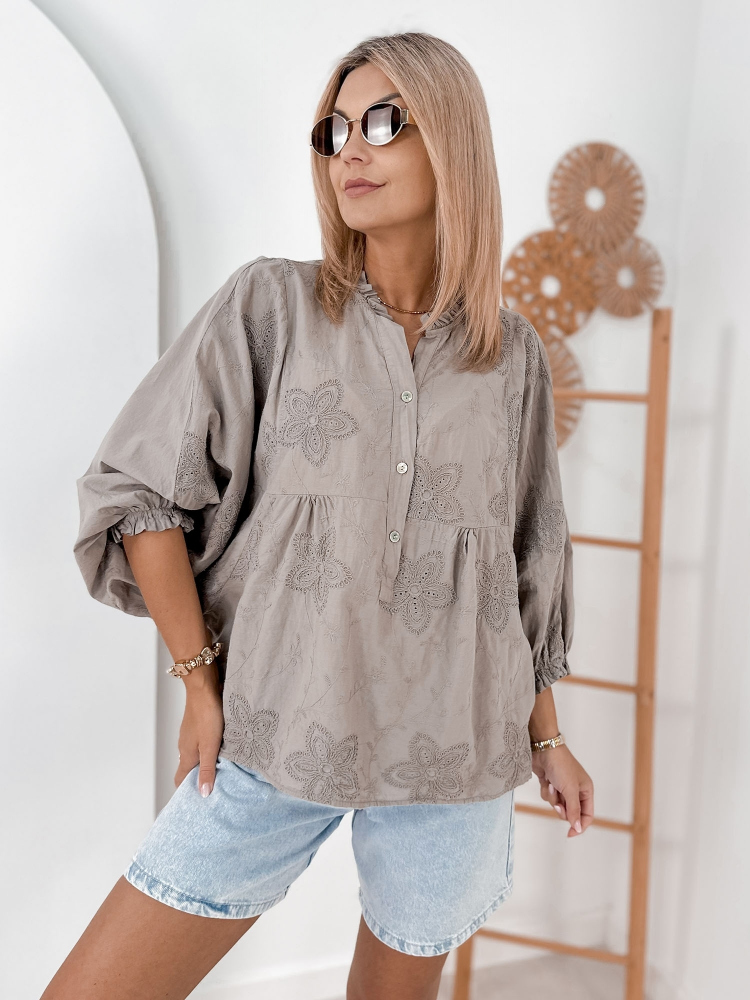 BLOUSE WERTER BEIGE FONCÉ