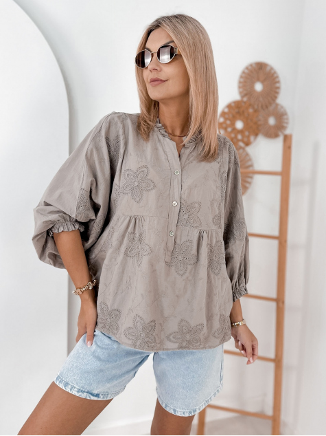 BLOUSE WERTER BEIGE FONCÉ