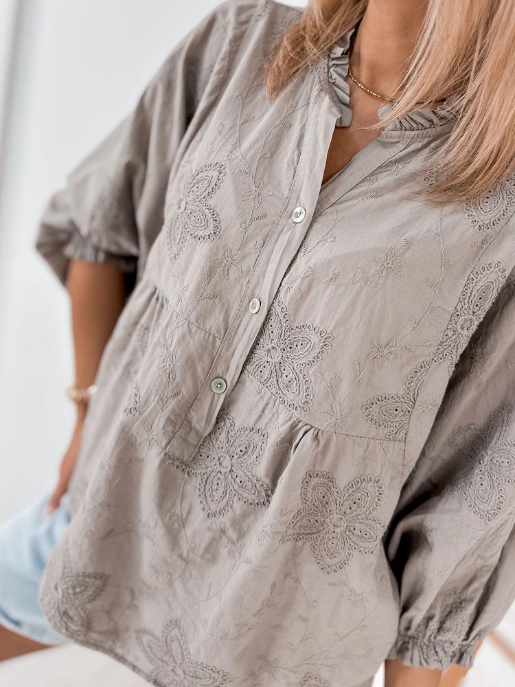 BLOUSE WERTER DARK BEIGE
